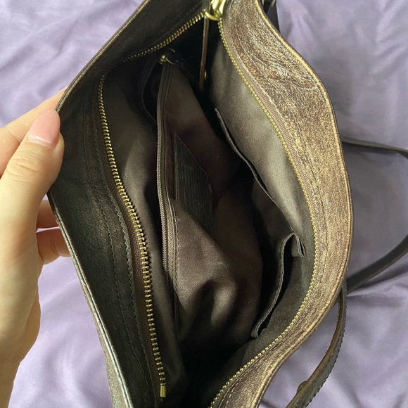 COACH Zoe Signature Hobo Bag Jacquard Khaki & brown Leather Purse - Picture 4 of 4